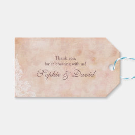 ヴィンテージレースバラオールド紙 結婚ズ ギフトタグ