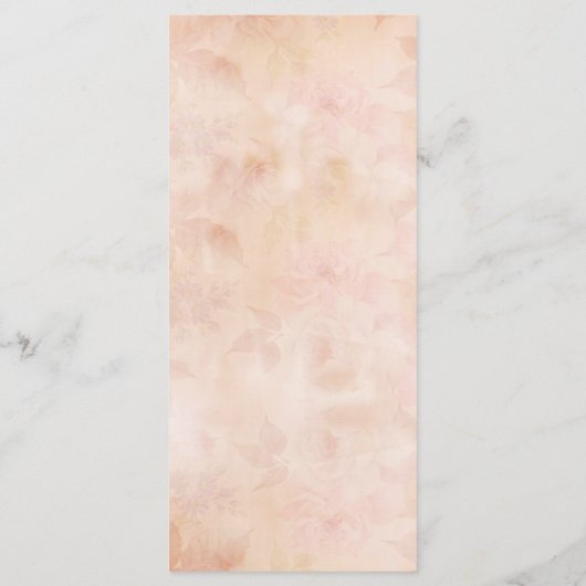 ヴィンテージレースバラ旧紙結婚のメニュー メニュー (裏面)