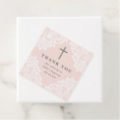 ヴィンテージレースピンクバプテ感謝していィスメッセージカード フェイバータグ (インサイチュ)