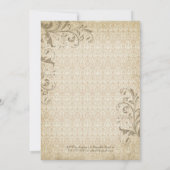 ヴィンテージレースフローラ写真80番目の誕生日招待状 招待状 (裏面)