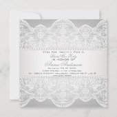 ヴィンテージレースブライダルシャワーティーパーティの招待状 招待状 (裏面)