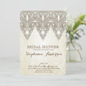 ヴィンテージレースブライダルシャワー招待状 招待状 (スタンド正面)