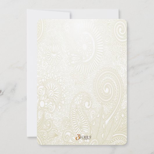 ヴィンテージレースブライダルシャワー招待状 招待状 (裏面)