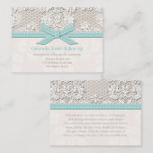 ヴィンテージレースブルーウェディングレセプションエンクロージャカード エンクロージャーカード (正面/裏面)