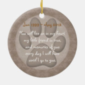 ヴィンテージレースペットキャットメモリアルオーナメント セラミックオーナメント (裏面)