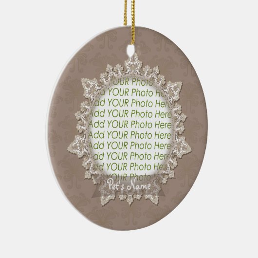 ヴィンテージレースペットヤギ記念オーナメント セラミックオーナメント (右)