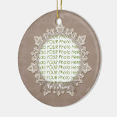 ヴィンテージレースペットヤギ記念オーナメント セラミックオーナメント (左)