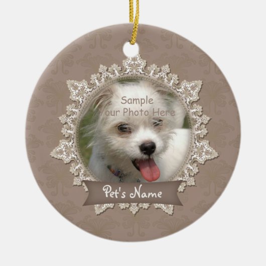 ヴィンテージレースペット記念オーナメント セラミックオーナメント (正面)