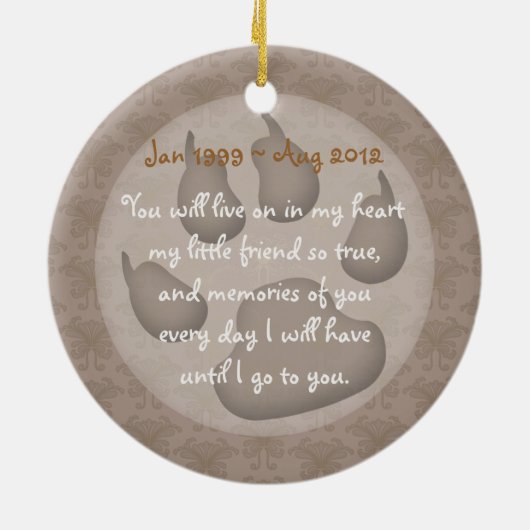 ヴィンテージレースペット記念オーナメント セラミックオーナメント (裏面)