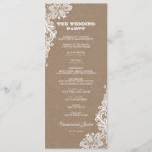 ヴィンテージレースホワイト&クラフト結婚ズ プログラム (正面)