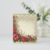 ヴィンテージレースポインセティアフレームスクラップブック紙 (スタンド正面)