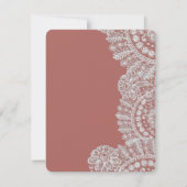 ヴィンテージレースマルサラまたは任意の結婚色 招待状 (裏面)