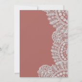 ヴィンテージレースマルサラまたは任意の結婚色 招待状 (裏面)