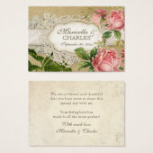 ヴィンテージレースモダンティーステンドアジサイnバラ (正面&裏面)