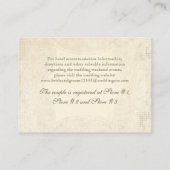 ヴィンテージレースモダンティーステンドアジサイnバラ エンクロージャーカード (裏面)