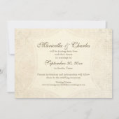 ヴィンテージレースモダンティーステンドアジサイnバラ セーブザデート (裏面)