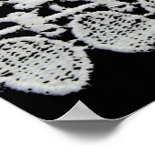 ヴィンテージレースライン、観賞用の花実在(レース) ポスター (角)