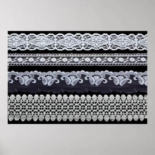 ヴィンテージレースライン、観賞用の花実在(レース) ポスター (正面)