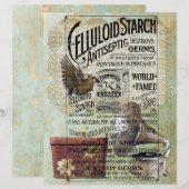 ヴィンテージレースラベル蓄音機ハットボックスヴィンテージAd (正面/裏面)