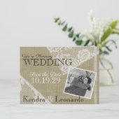 ヴィンテージレースロマンチック日付を保存 セーブザデート (スタンド正面)