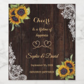 ヴィンテージレースロープ我々は結び目バーベキュー ワインラベル (シングルラベル)