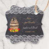 ヴィンテージレースワイナリーチョークサンクスギビング結婚ズ フェイバータグ (裏面)