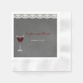 ヴィンテージレースワイナリー結婚ズ 縁ありカクテルナプキン