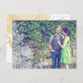 ヴィンテージレース写真ポストカードを保存 案内ポストカード (正面/裏面)