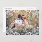 ヴィンテージレース写真日付はがきを保存 案内ポストカード (正面/裏面)