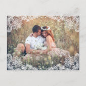 ヴィンテージレース写真日付はがきを保存 案内ポストカード (正面)