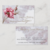 ヴィンテージレース及びバラウェディングプランナー 名刺 (正面/裏面)