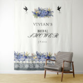 ヴィンテージレース及び真珠フローラブライダルシャワー タペストリー (インサイチュ)