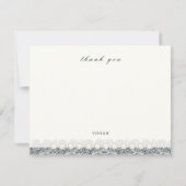 ヴィンテージレース及び真珠結婚フローラ空白の サンキューカード (正面)
