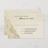 ヴィンテージレース及び結婚弓の反応 出欠カード (正面/裏面)