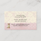 ヴィンテージレース及び裁縫用品シーストレス 名刺 (裏面)