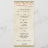 ヴィンテージレース及び赤面ボウ結婚式 プログラム (正面)