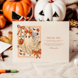 ヴィンテージレース幽霊コケットハロウィーン1st誕生日 サンキューカード