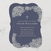 ヴィンテージレース洗礼 招待状 (正面/裏面)