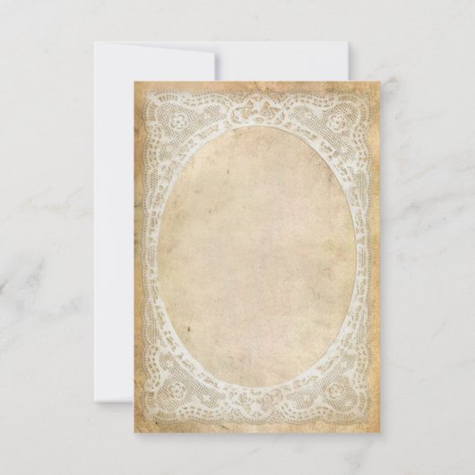 ヴィンテージレース素朴ロマンステーブル番号カード 招待状 (裏面)