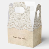 ヴィンテージレース素朴ロマンスパーティーのお願いボックス フェイバーボックス (オープン)