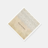 ヴィンテージレース素朴ロマ結婚ンスナプキン スタンダードカクテルナプキン (角)