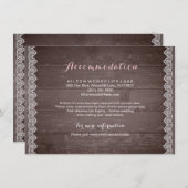 ヴィンテージレース結婚ラスピー エンクロージャーカード (正面/裏面)