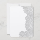 ヴィンテージレース結婚式の日付の保存 セーブザデート (裏面)