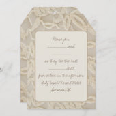 ヴィンテージレース結婚式招待状 (正面/裏面)