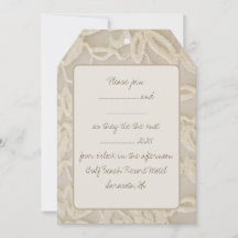 ヴィンテージレース結婚式招待状