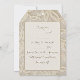 ヴィンテージレース結婚式招待状