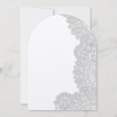 ヴィンテージレース結婚式招待状 招待状 (裏面)