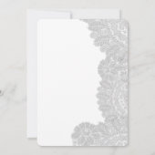 ヴィンテージレース結婚式招待状 招待状 (裏面)