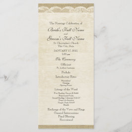 ヴィンテージレース結婚式 プログラム