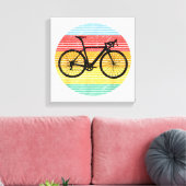 ヴィンテージレース自転車おもしろいロードバイクレーサーギフト キャンバスプリント (インサイチュ (リビング))